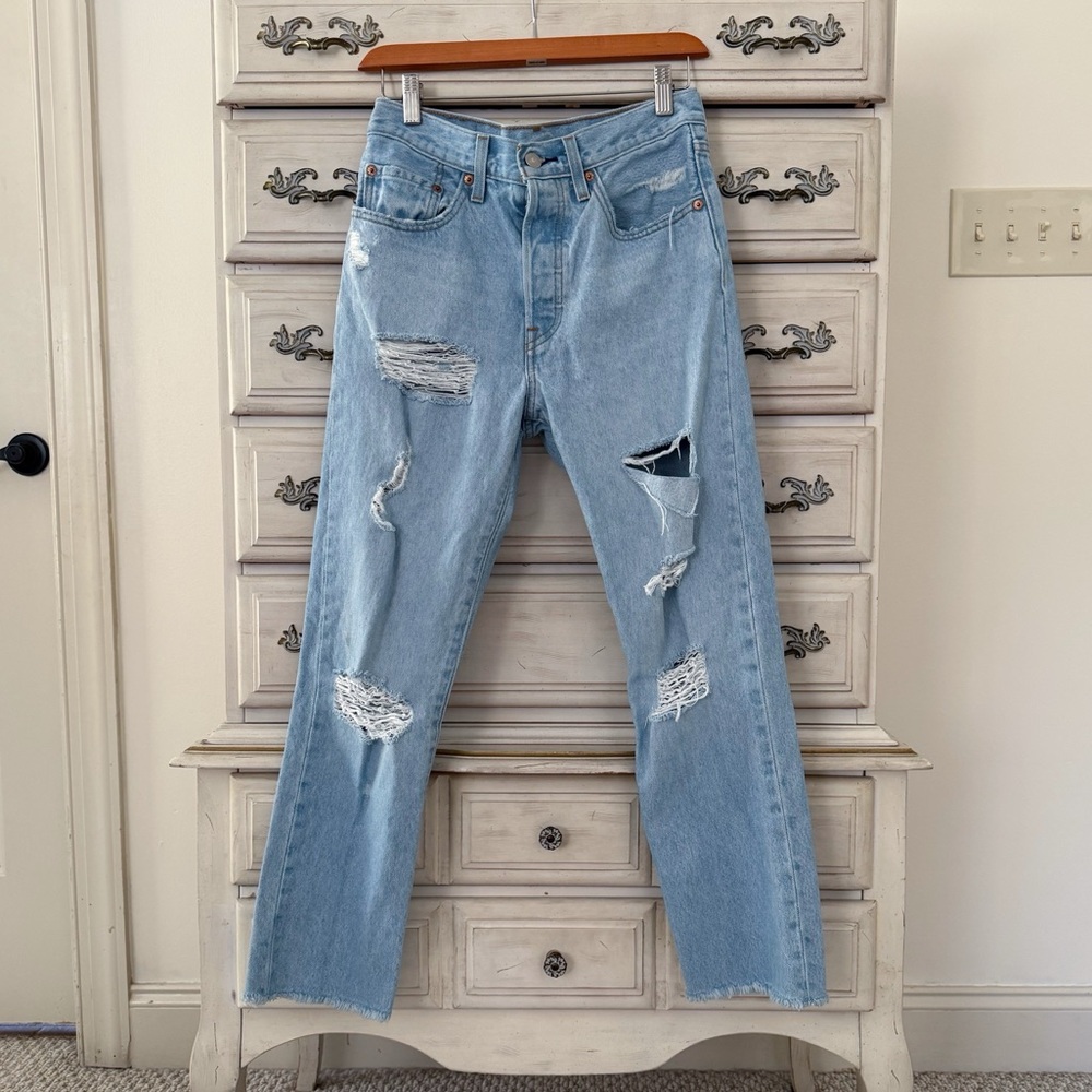 Levi’s | 501 Distressed Straight Jeans